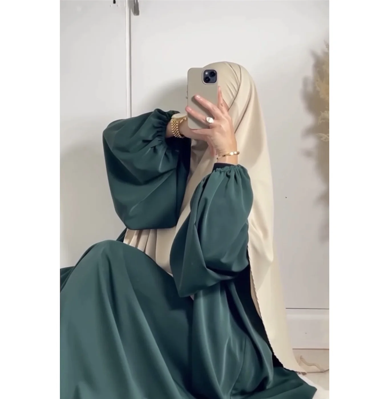 طقم ألماس (أخضر مع البيج )                ⭐⭐⭐⭐⭐