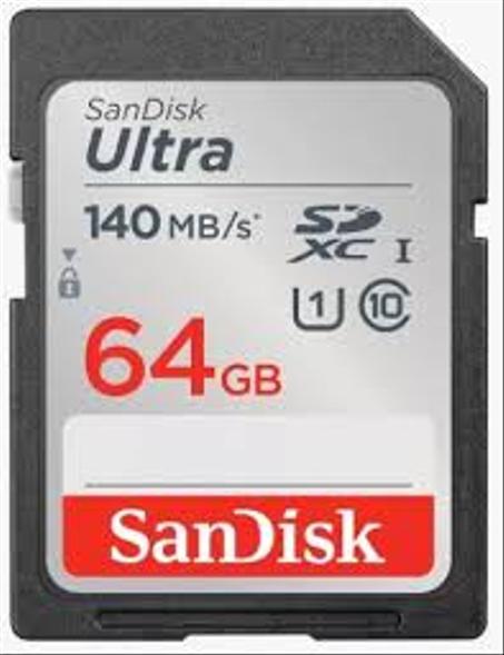 CART MEMOIRE SD SanDisk ORIGINAL 64GB 140MB