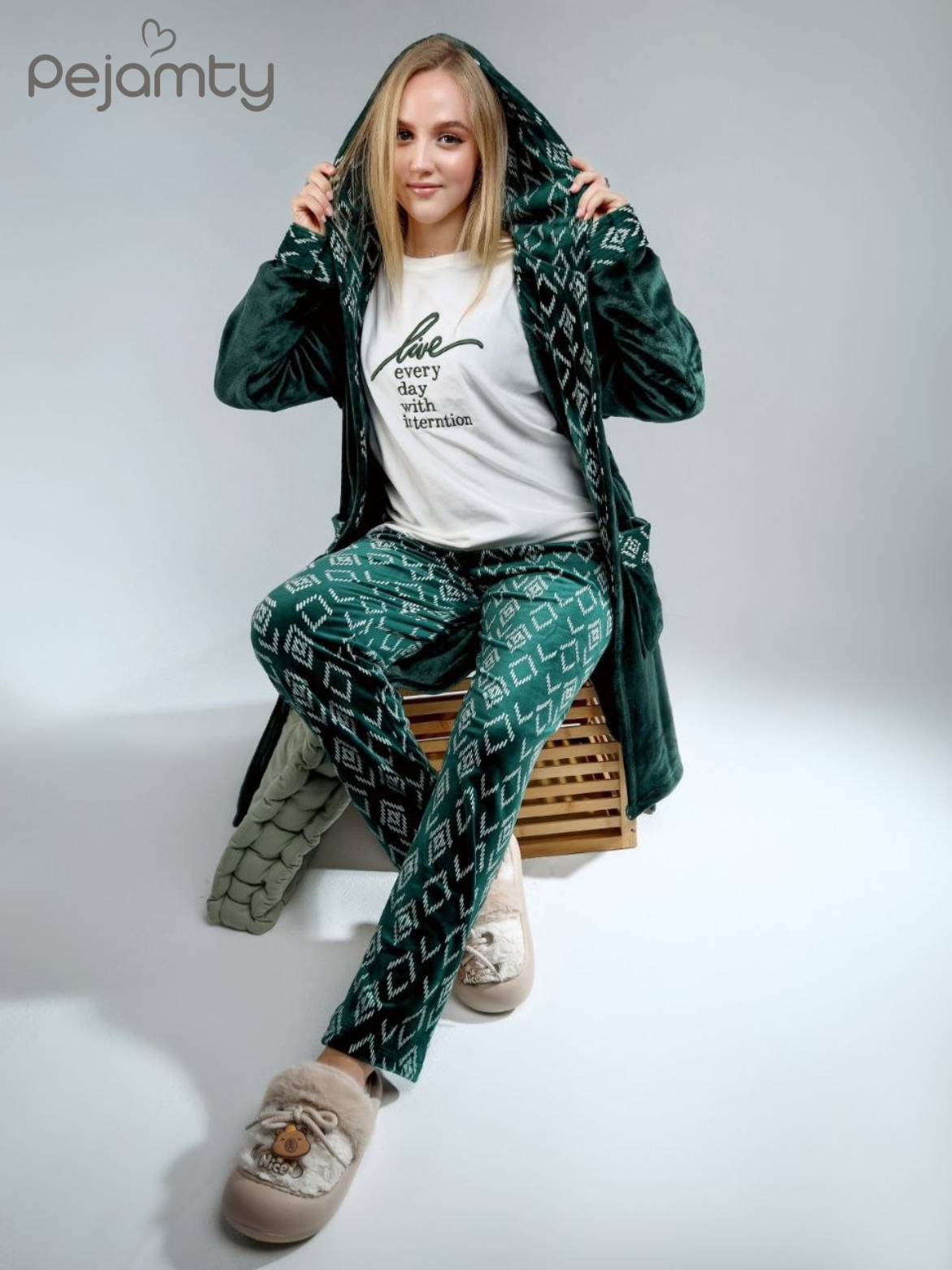 Ensemble Pyjama Hiver Femme 3 Pièces Snoopy