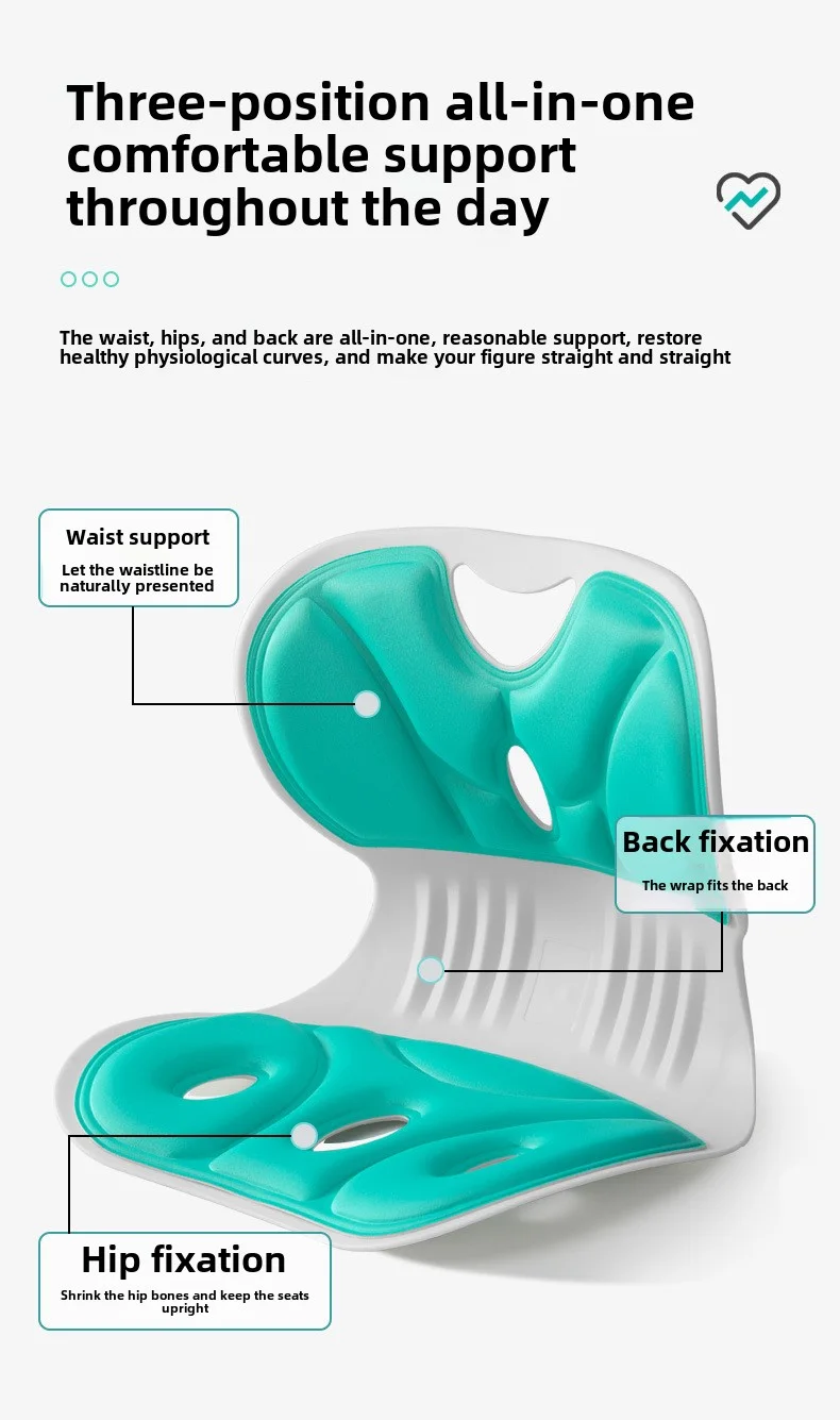 وسادة كرسي دعم أسفل الظهر والفقرات القطنية، مصنوعة من الفوم