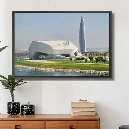 Art abstrait Rabat city Acrylic- décoration modern