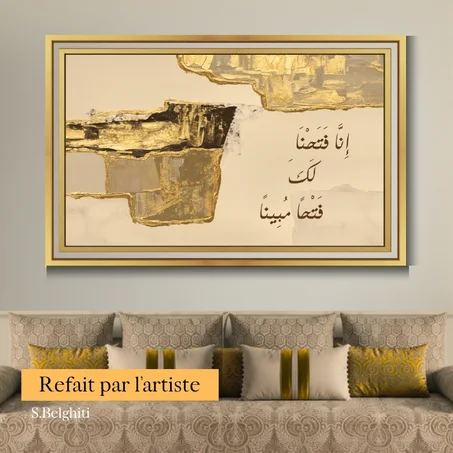 Calligraphie islamique INA FATHNA - Tableau modern