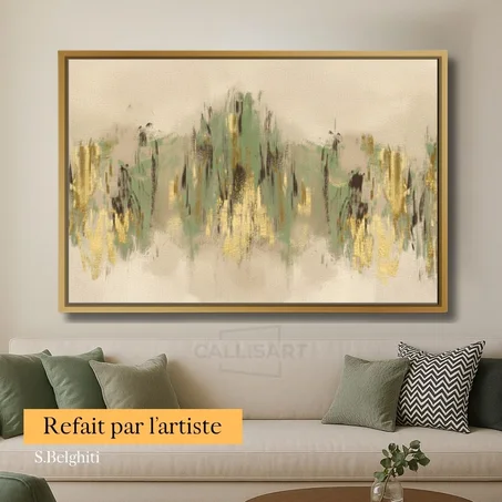 Art abstrait VERDANT PULSE - décoration modern