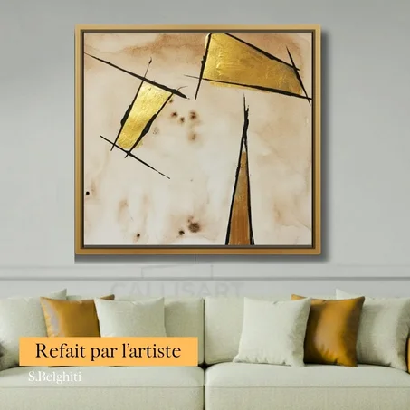 Art abstrait The Golden Angles- décoration modern