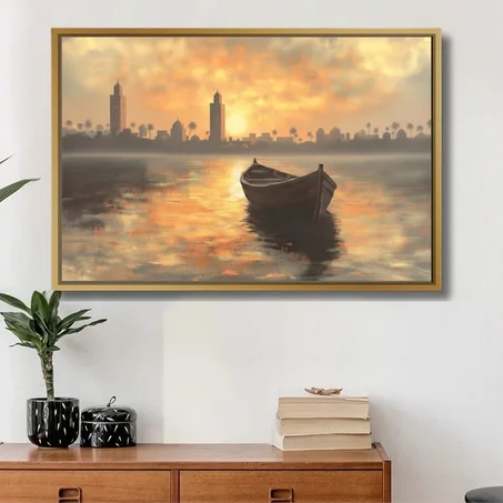 Art abstrait Sunset medina - décoration modern