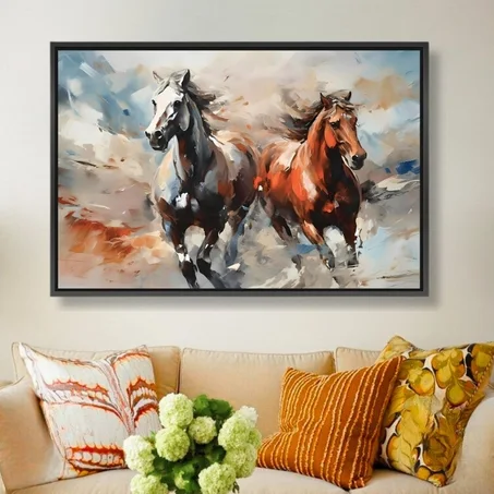 Tableau Art abstrait Cheveaux- décoration modern