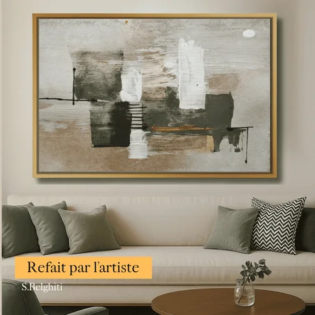 Art abstrait Earthy Tones - décoration modern