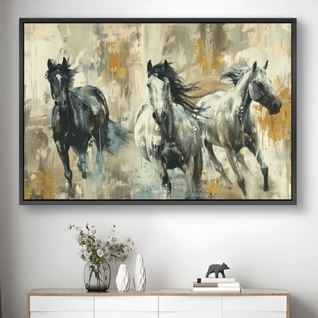 Tableau Art abstrait Cheveaux- décoration modern