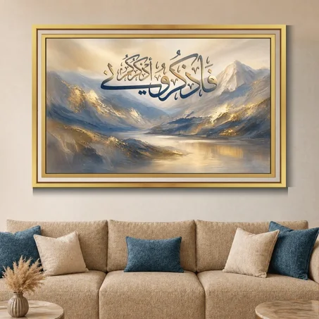 Calligraphie islamique  فَاذْكُرُونِي أَذْكُرْكُمْ- Tableau modern