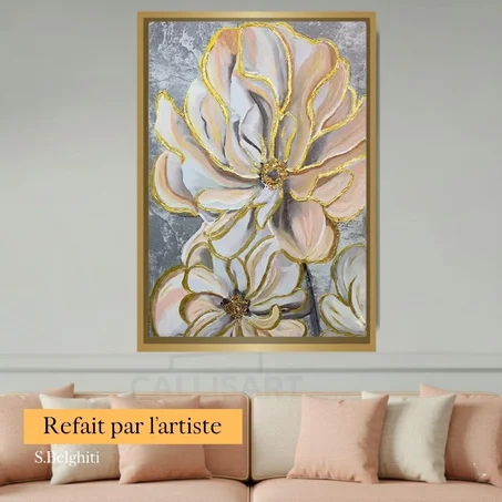 Art abstrait Pink Magnolias- décoration modern