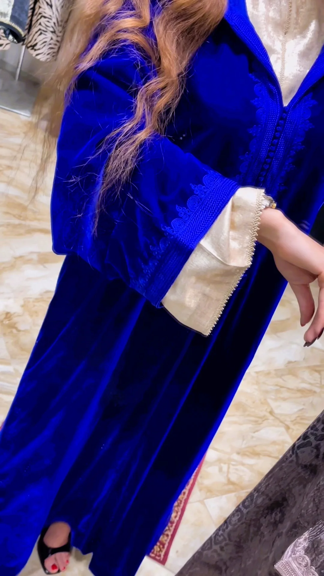 simple Bleu Roi Intérieur Argenté