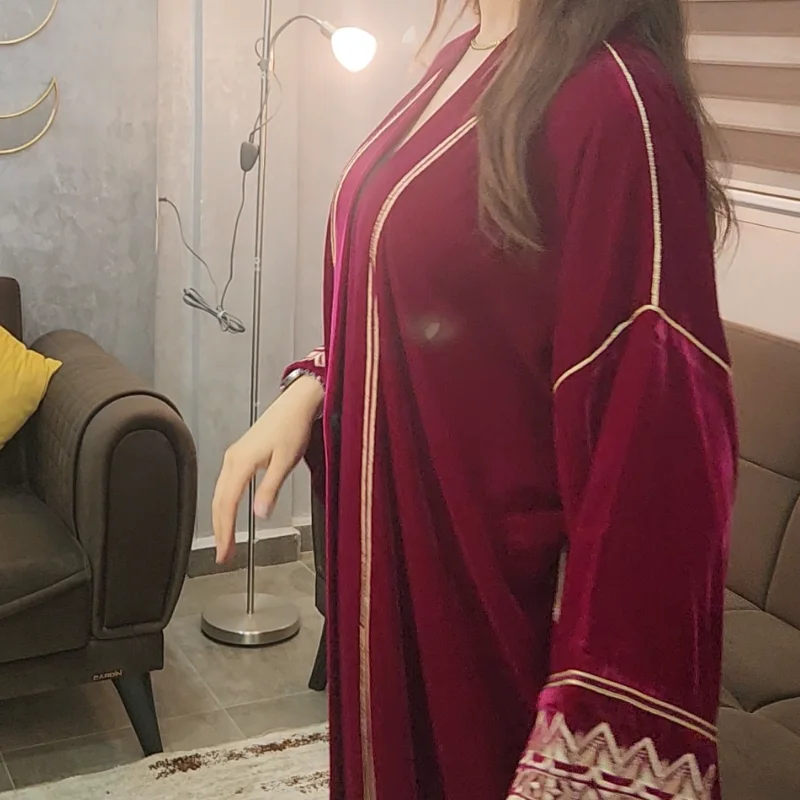 Kimono Velours Passion Grenat