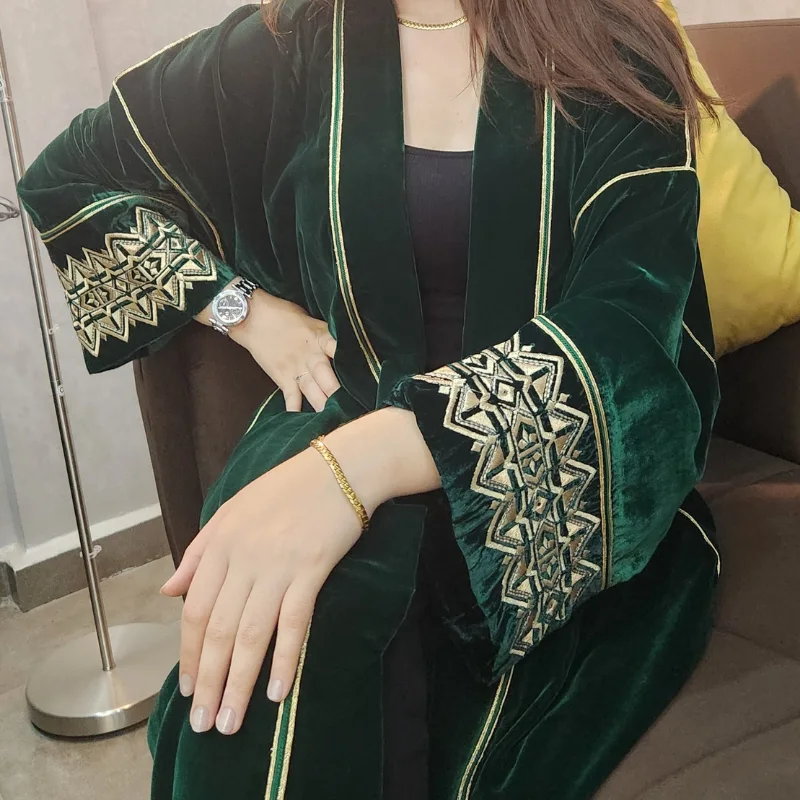 Kimono Velours Éclat Smaragdine