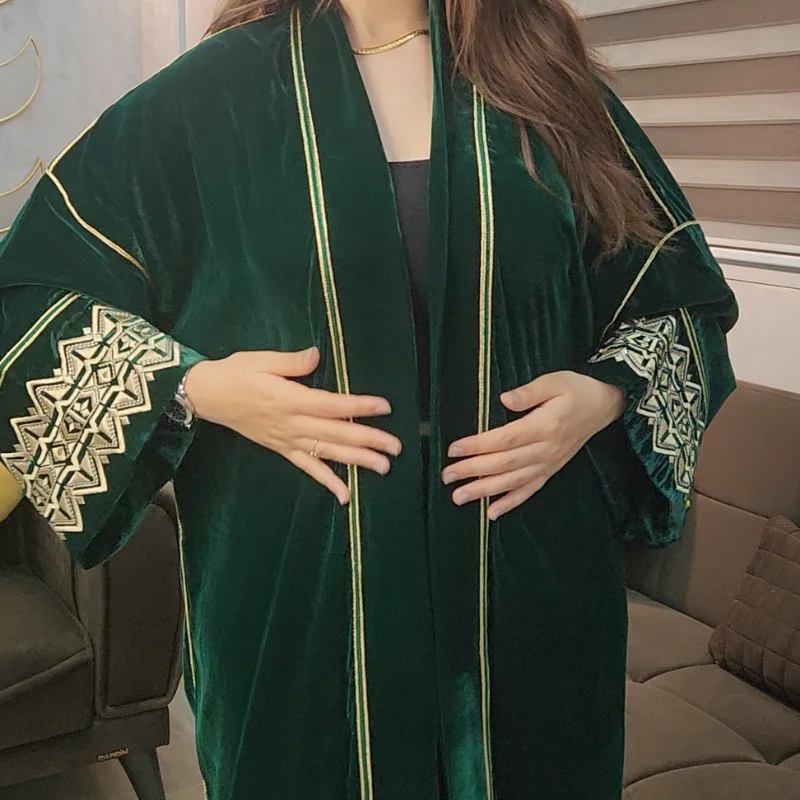 Kimono Velours Éclat Smaragdine