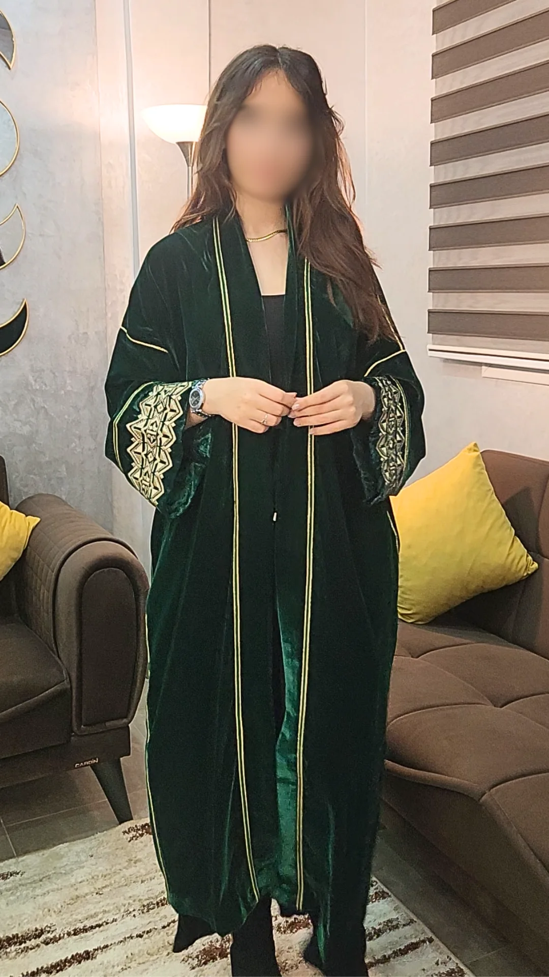 Kimono Velours Éclat Smaragdine