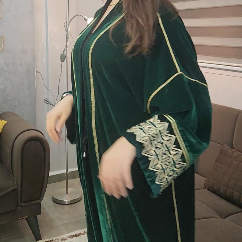 Kimono Velours Éclat Smaragdine