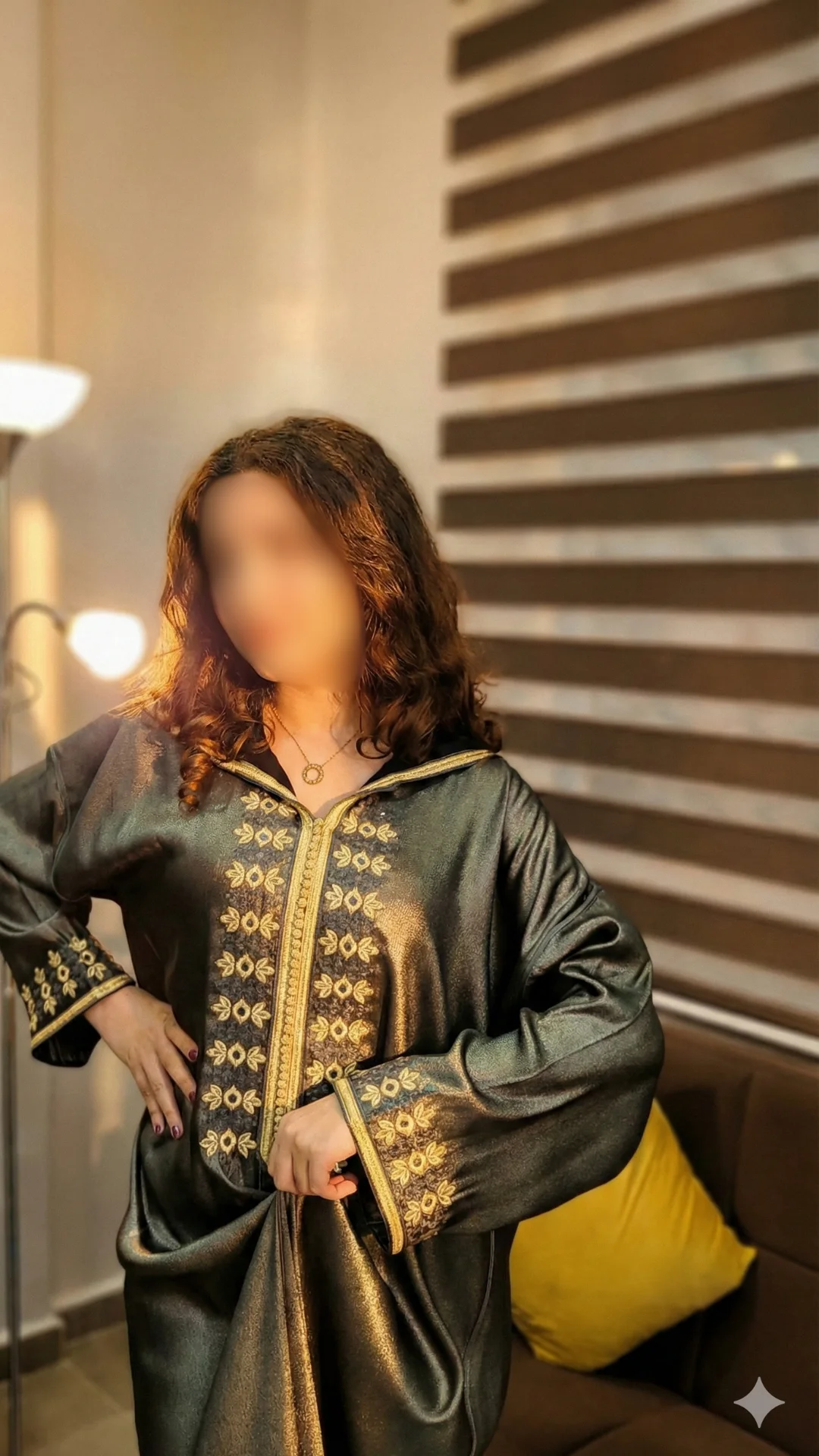 جلابة من قطعة واحدة NOIR BRILLANT