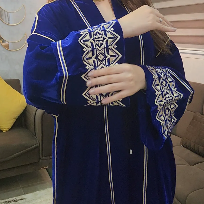 Kimono Velours Profondeur Céleste