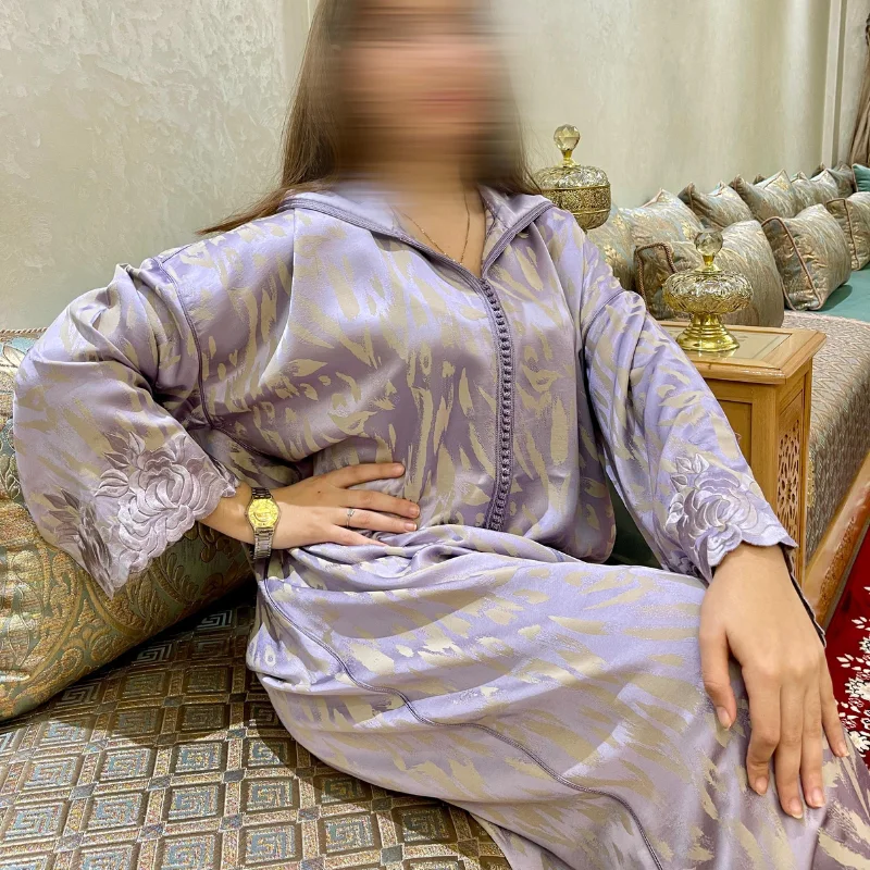 الكمخة: ثوب الملوك والأميرات/جلابة من قطعة واحدة MAUVE