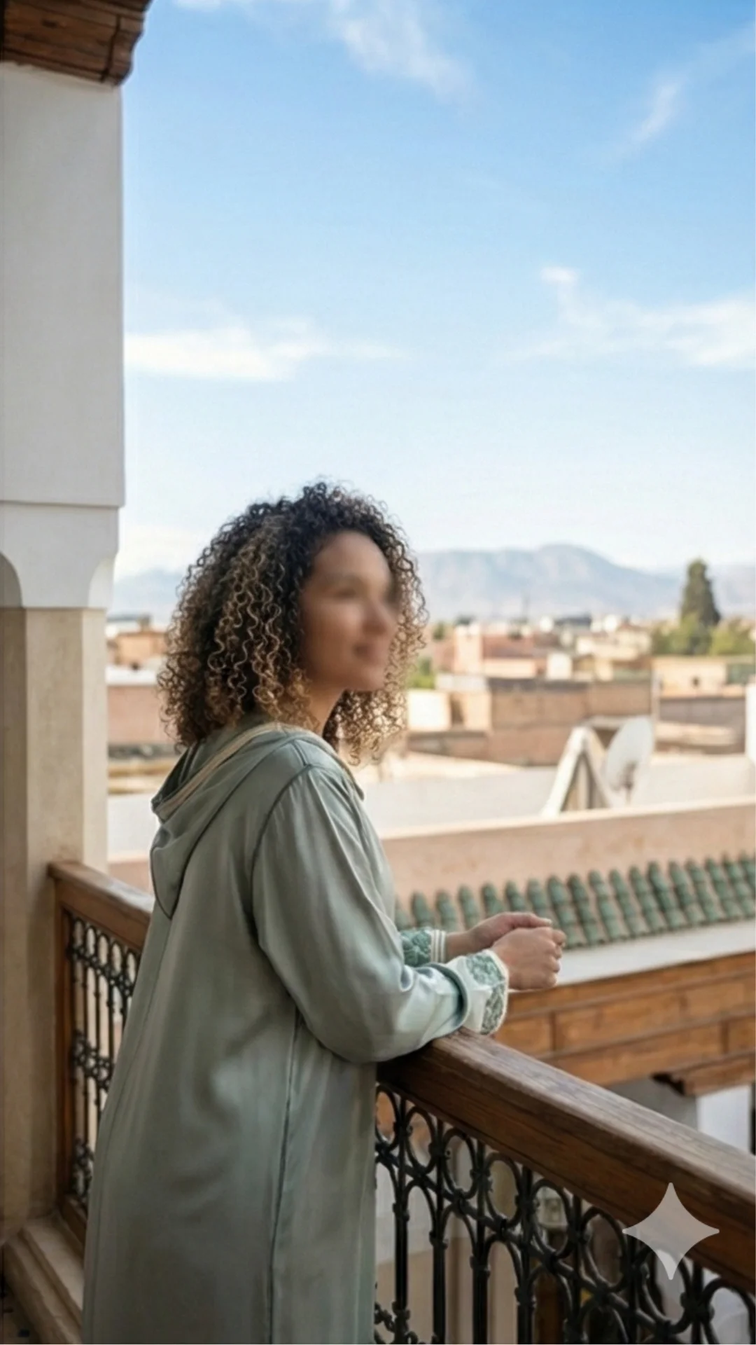 جلابة من قطعة واحدة vert sauge.