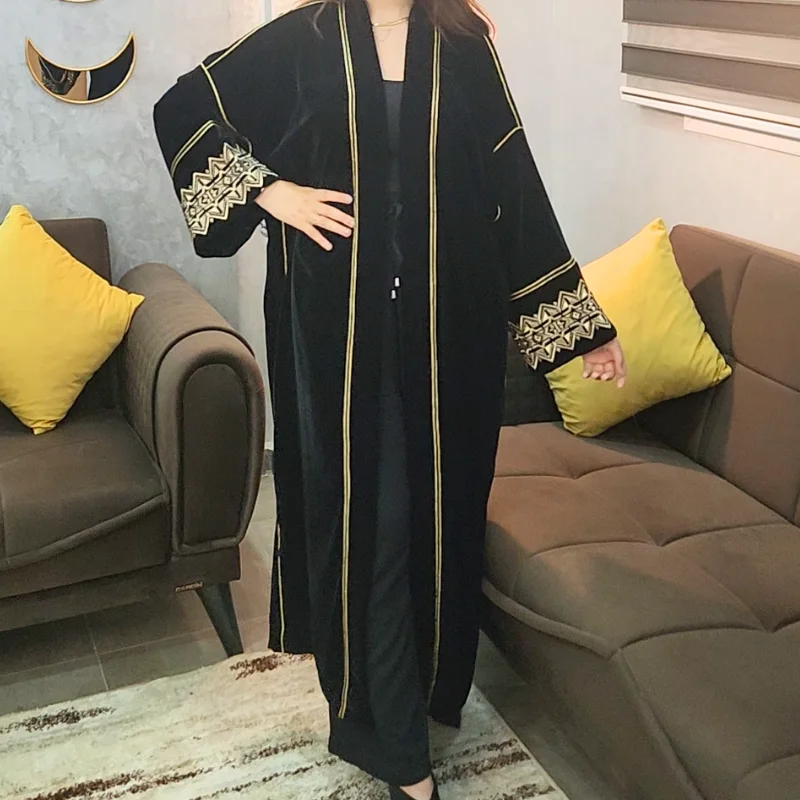 Kimono Velours Somptueux Noir