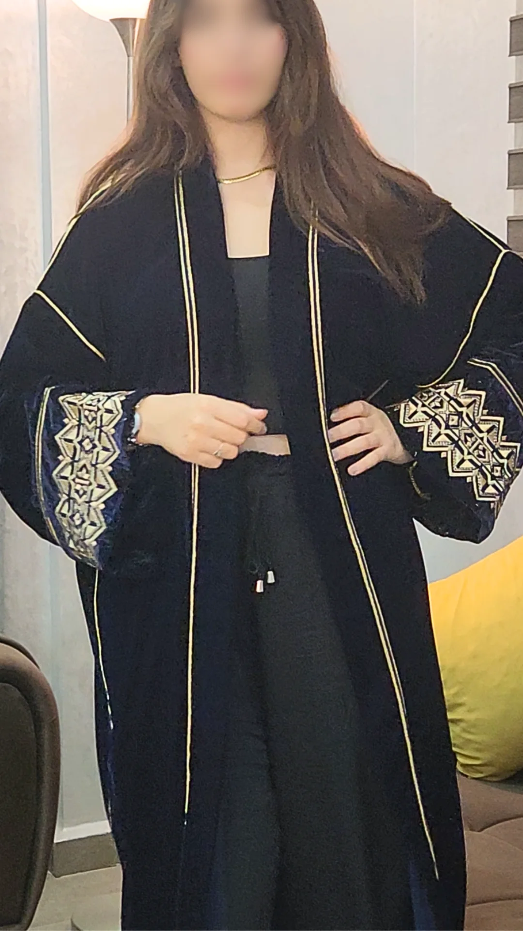 Kimono Velours Nuit Profonde