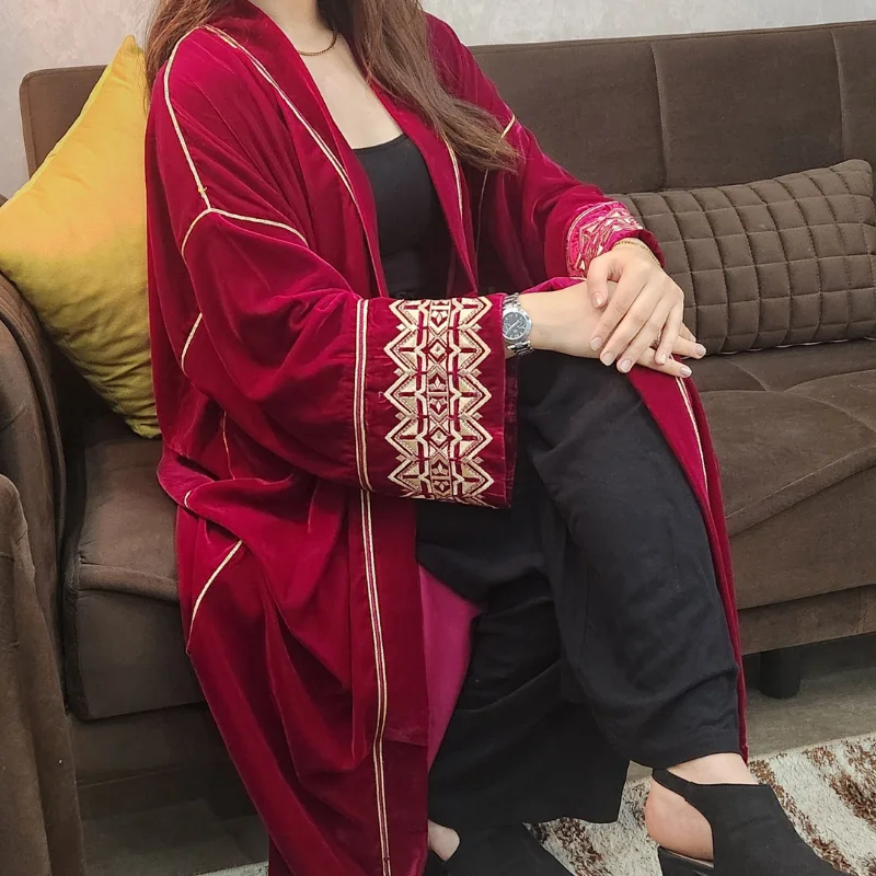 Kimono Velours Passion Grenat