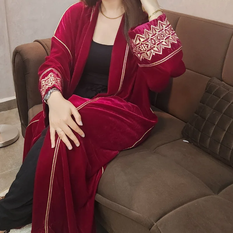 Kimono Velours Passion Grenat