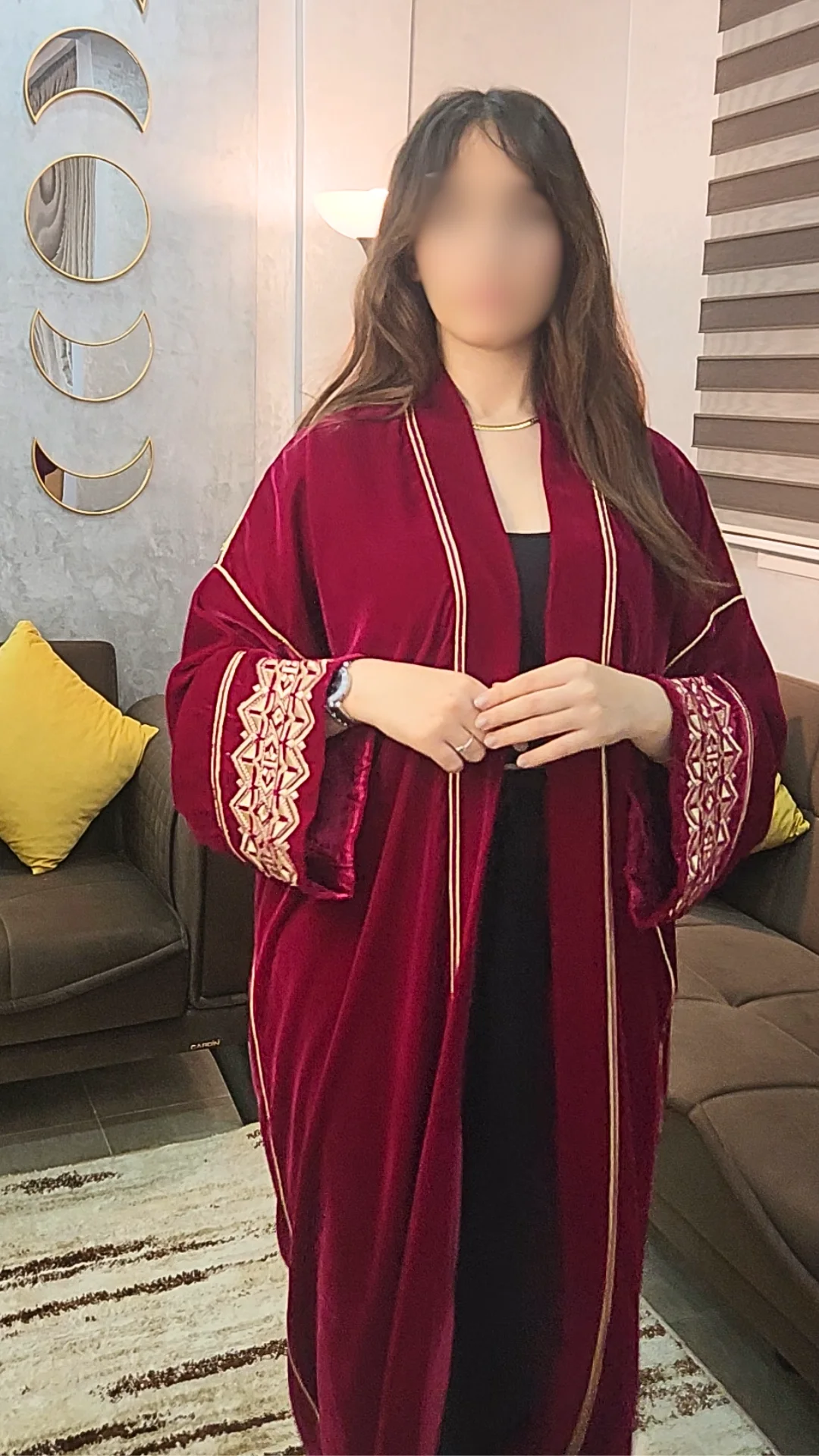 Kimono Velours Passion Grenat