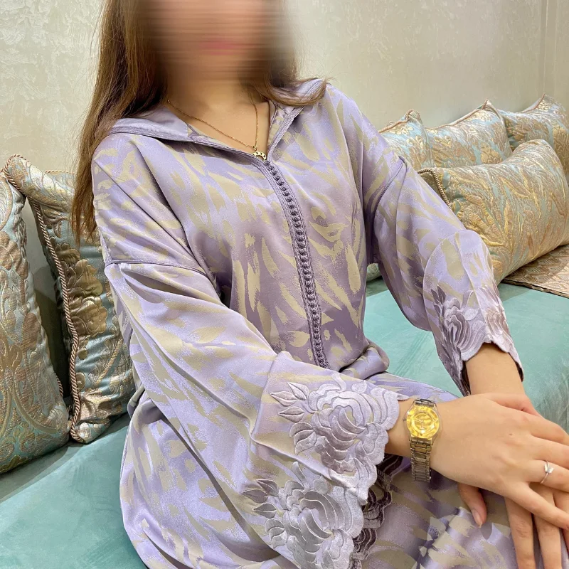 الكمخة: ثوب الملوك والأميرات/جلابة من قطعة واحدة MAUVE