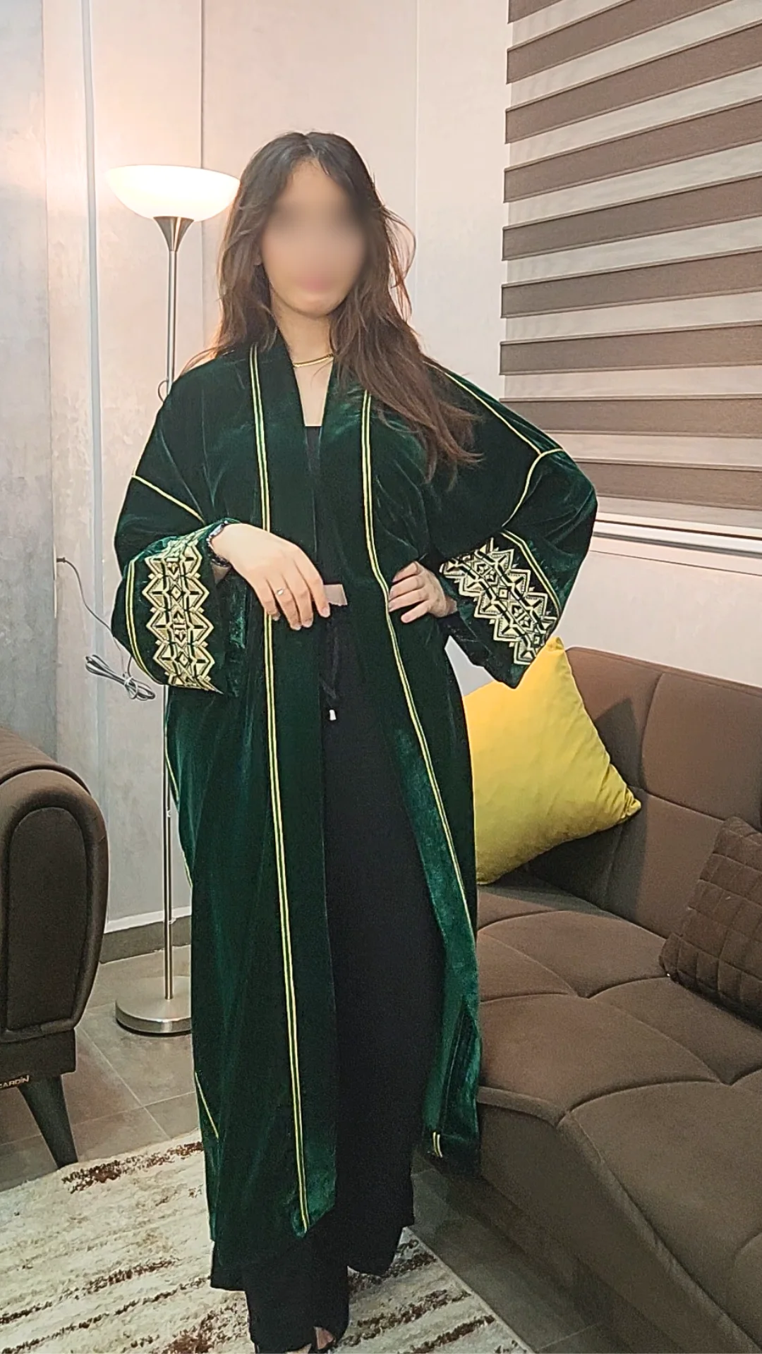 Kimono Velours Éclat Smaragdine