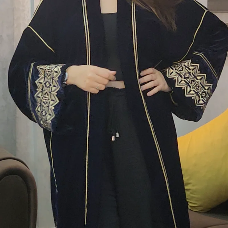 Kimono Velours Nuit Profonde