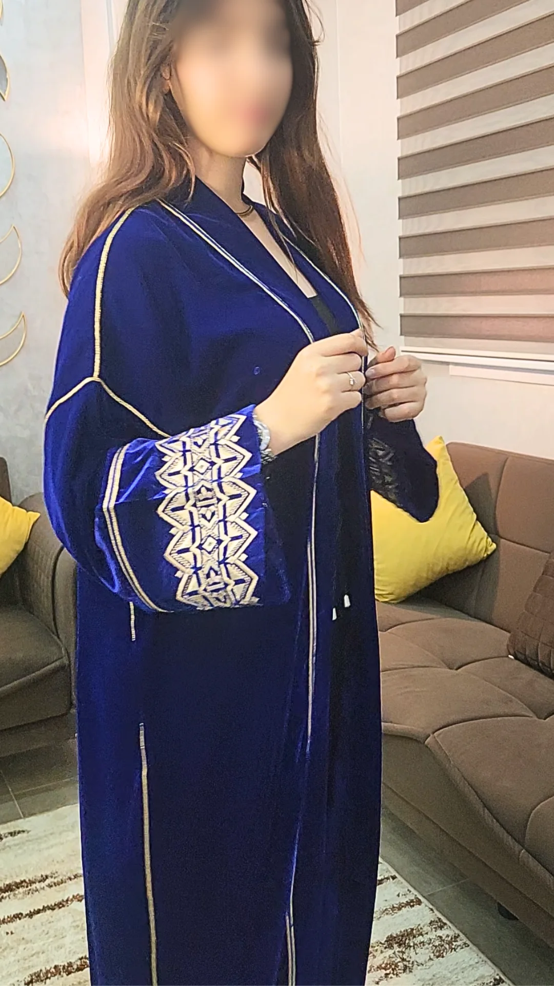 Kimono Velours Profondeur Céleste