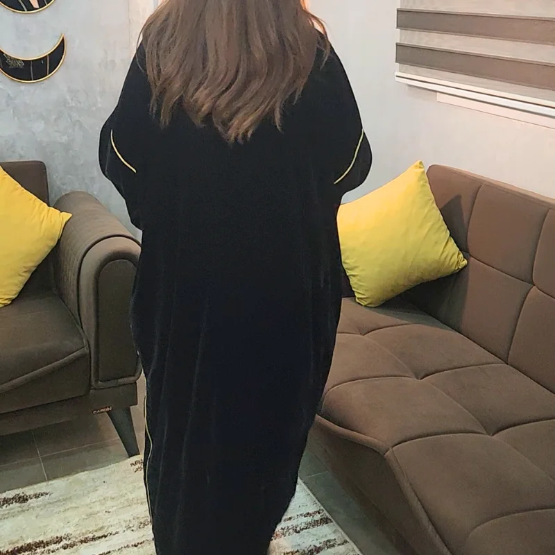 Kimono Velours Somptueux Noir