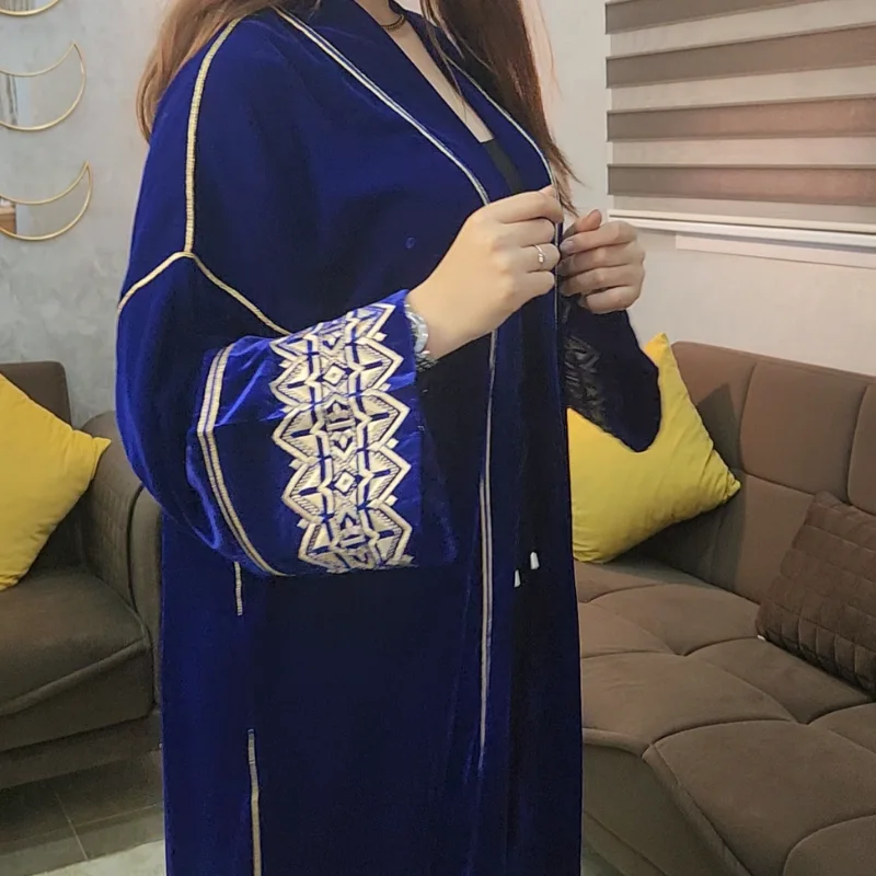 Kimono Velours Profondeur Céleste