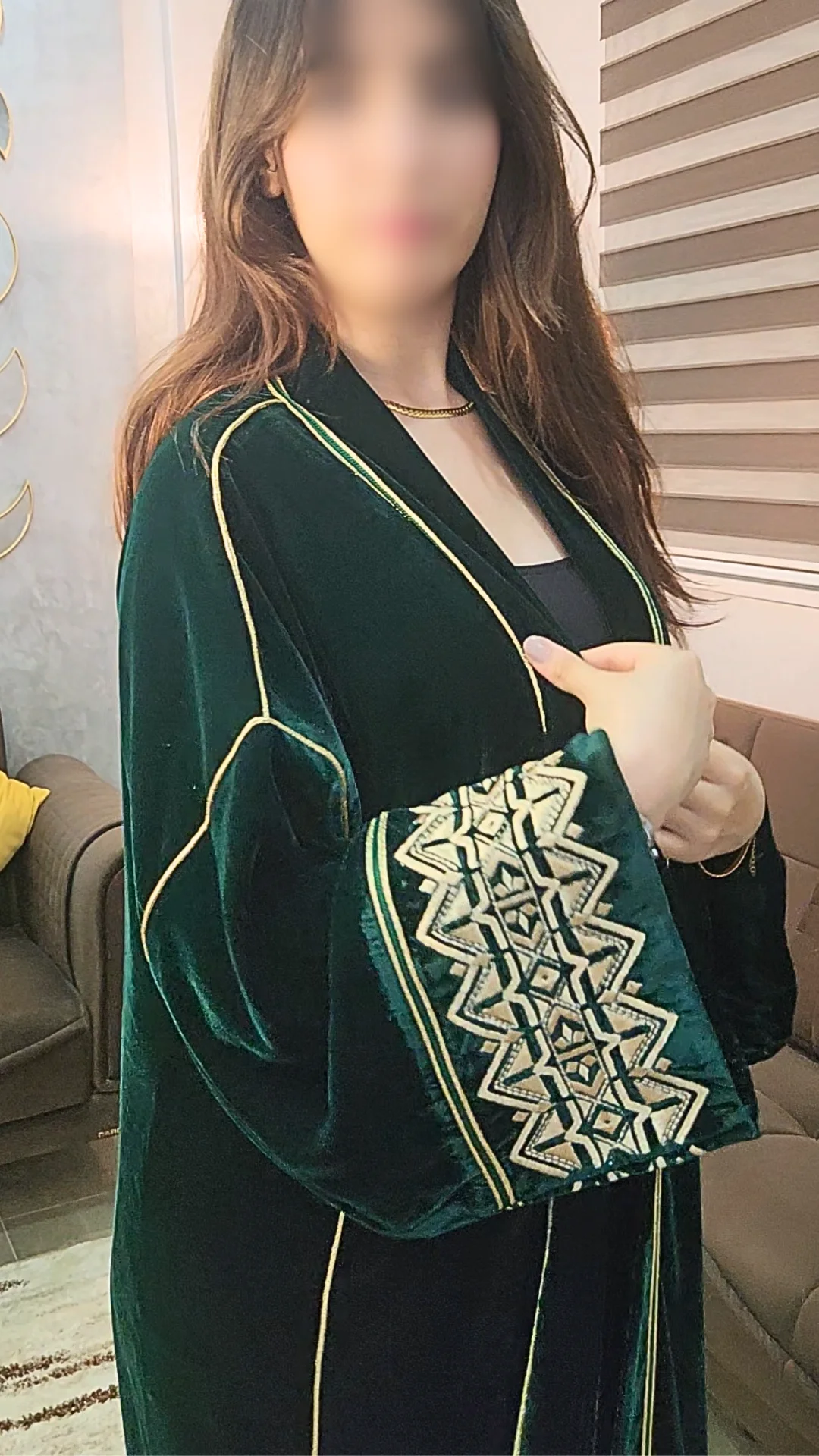 Kimono Velours Éclat Smaragdine