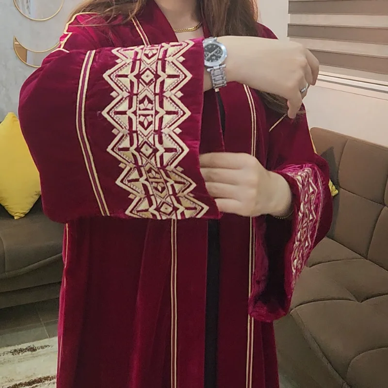 Kimono Velours Passion Grenat