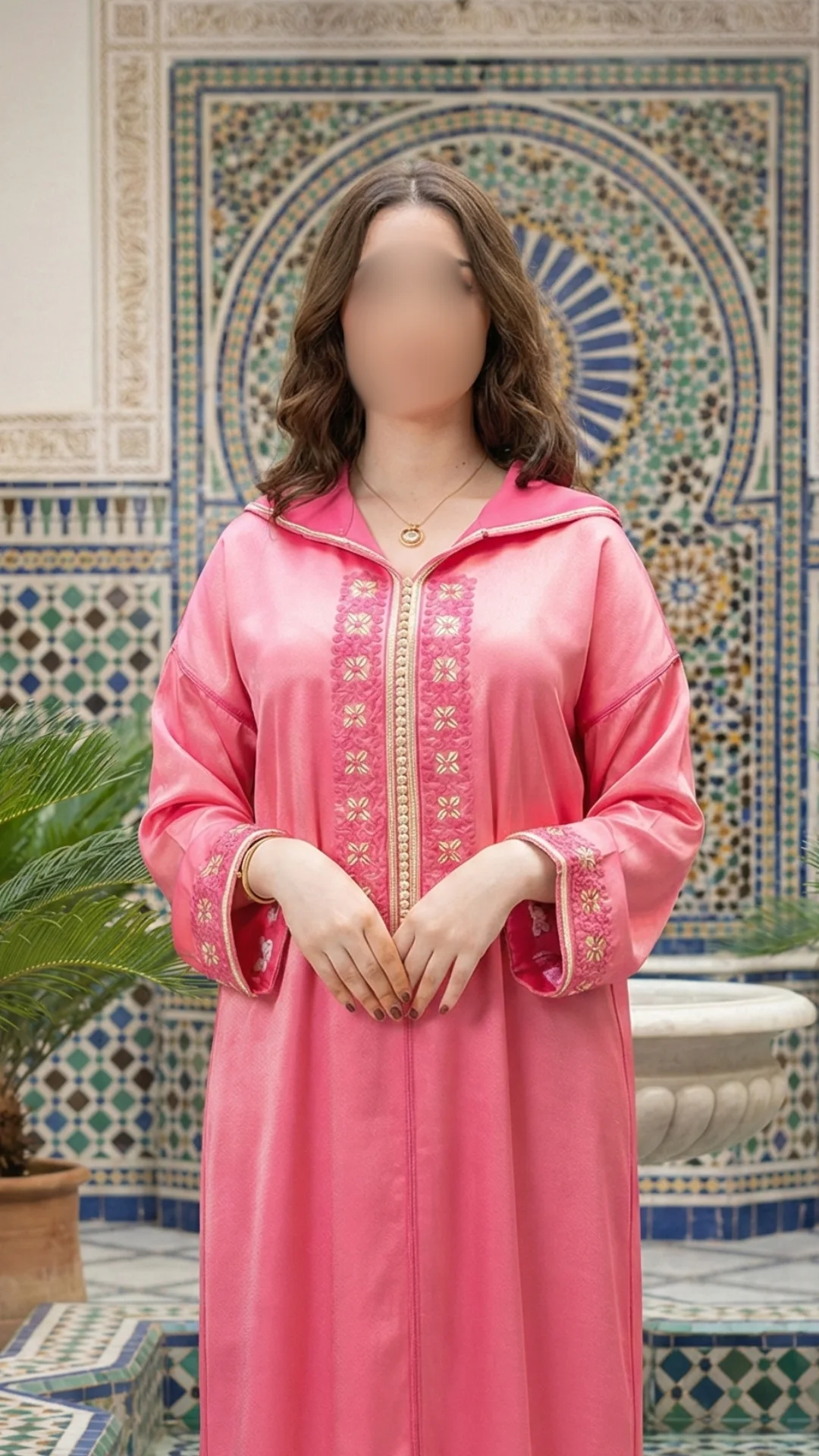 جلابة من قطعة واحدة ROSE FONCE