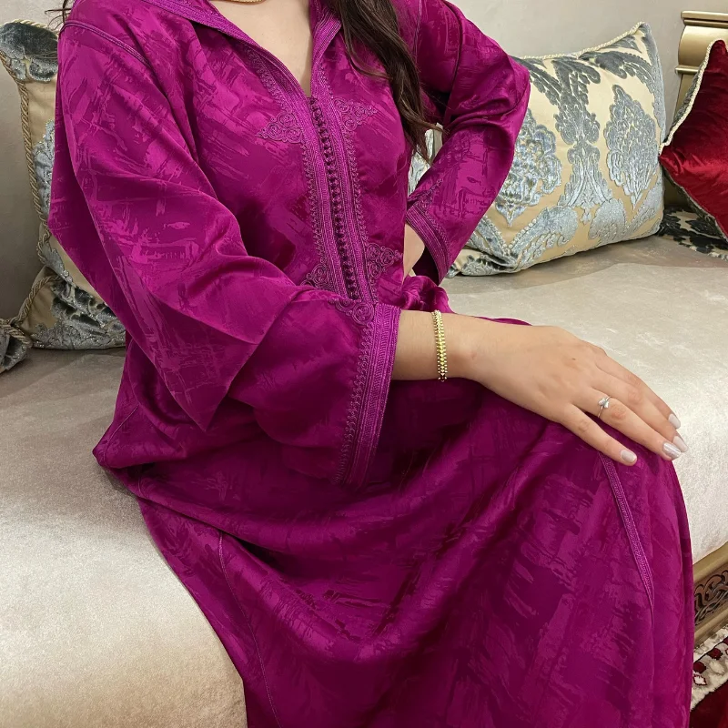 ROSE INDIEN  جلابة من قطعة واحدة كمخة