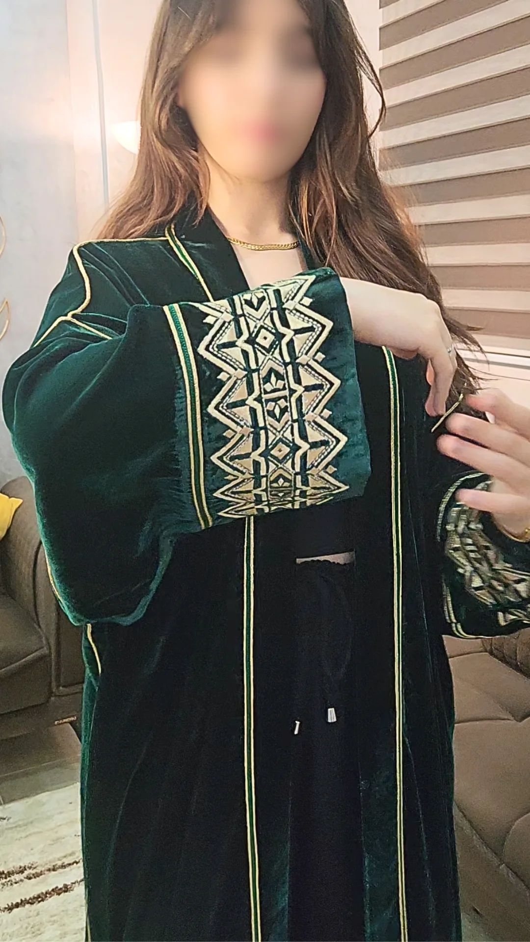 Kimono Velours Éclat Smaragdine