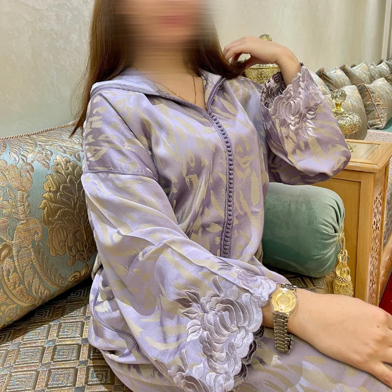 الكمخة: ثوب الملوك والأميرات/جلابة من قطعة واحدة MAUVE