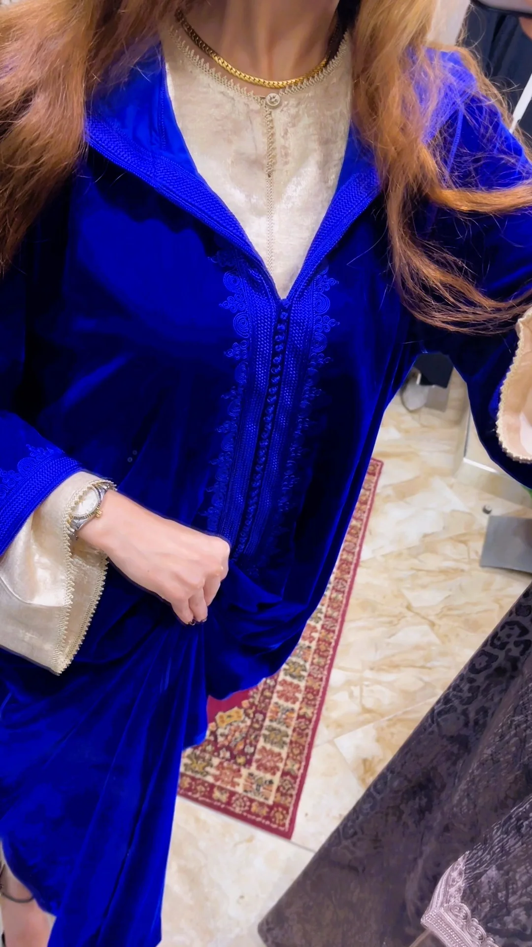 simple Bleu Roi Intérieur Argenté