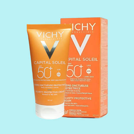 VICHY CAPITAL SOLEIL CREME ONCTUEUSE PEAU NORMALE A SECEHE SPF 50+ -50ML