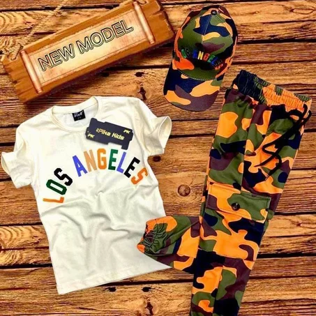 تيشورت وسروال وكسكيط للأولاد بين 2 و 12 سنة