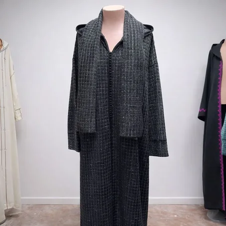 جلابة شتوية دافئة مع سكارف