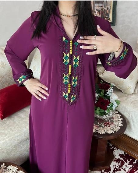 جلابة مطروزة عصرية بتصميم انيق ومميز