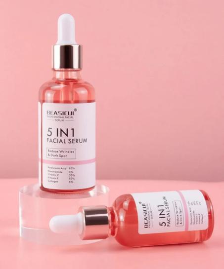 سيروم 5 في 1 للوجه لشد البشرة، التفتيح، والترطيب العميق