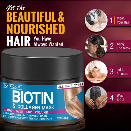 BIOTIN افضل كريم للشعر الجاف والمتقصف
