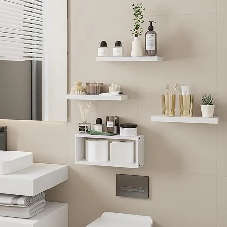 Lptain مجموعة ارفف عائمة  من 4 قطع + توصيل مجاني