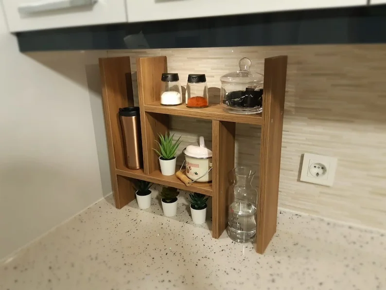Épices Chic : Organisateur de Cuisine en Bois